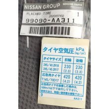 Стикер кузовной Nissan 99090-AA311