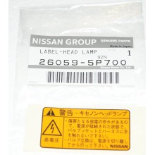 Наклейка стикер на фару Xenon Nissan 26059-5P700